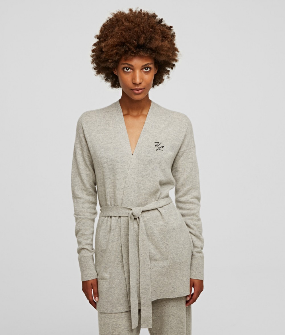 Kardigán Karl Lagerfeld Wool Cashmere Wrap Cardigan