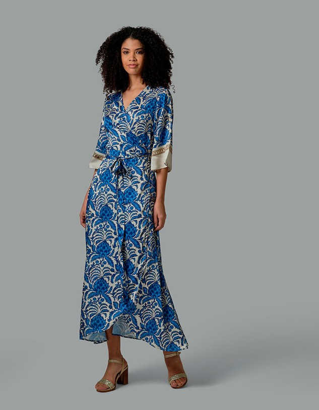 Ruha La Martina Woman Long Dress Printed Twill