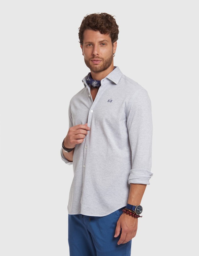 Ing La Martina Man Shirt L/S Piquet