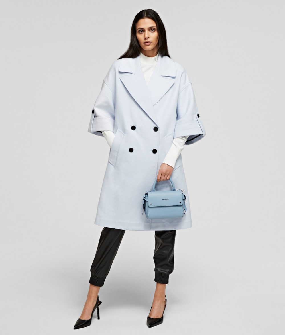 Kabát Karl Lagerfeld Cotton Twill Db Coat