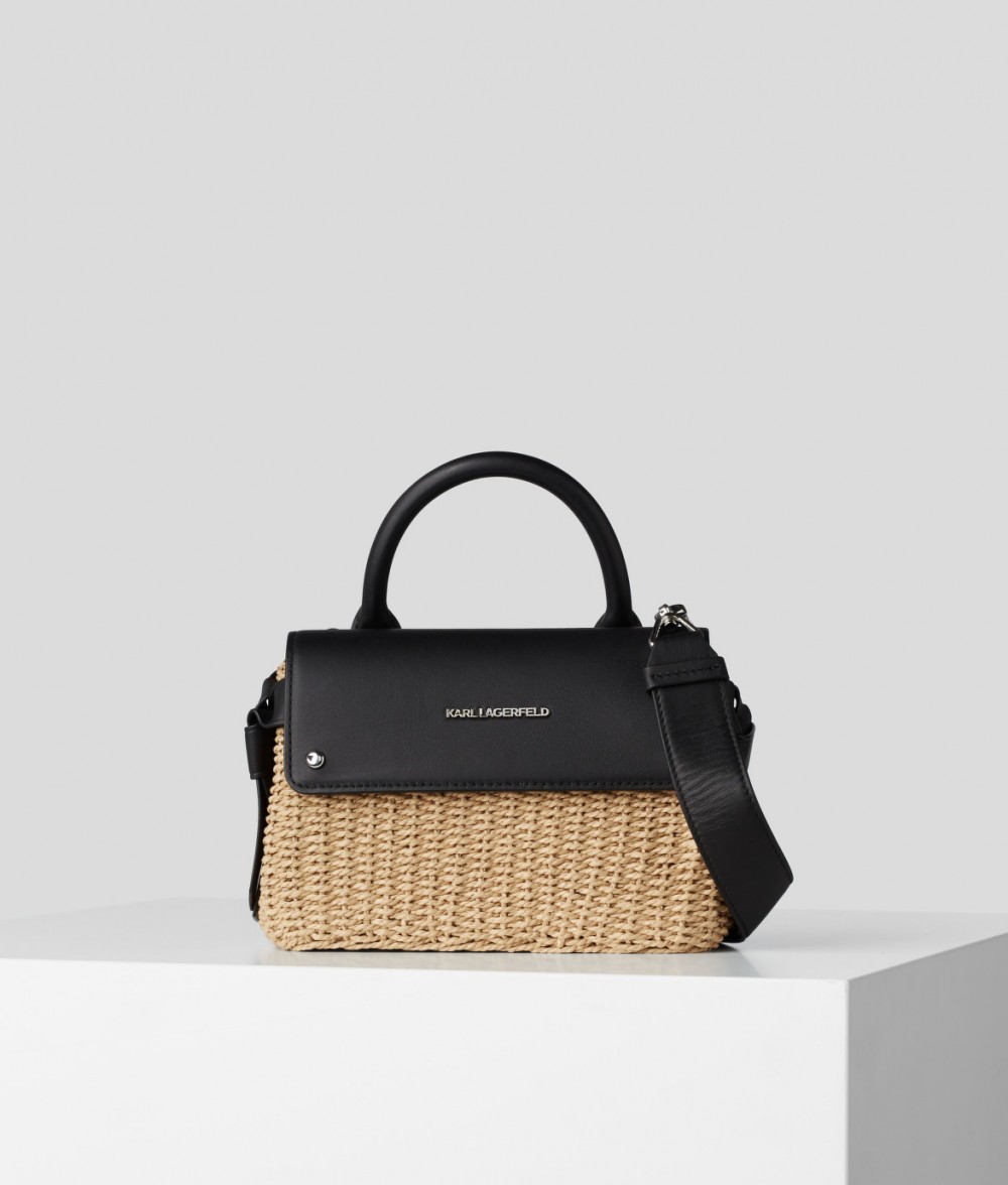 Retikül Karl Lagerfeld Ikon Raffia Mini Top Handle