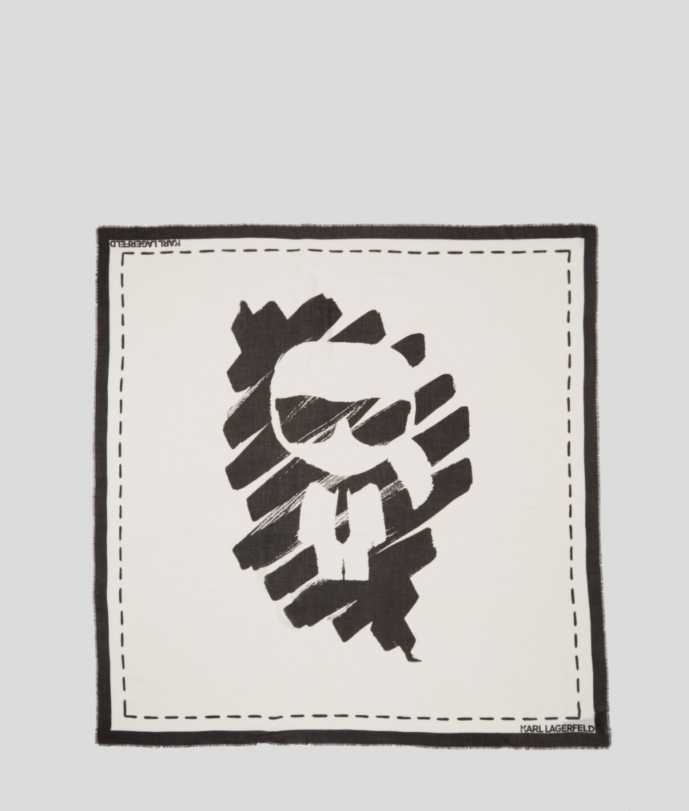 Sál Karl Lagerfeld Ikonik Graffiti Scarf