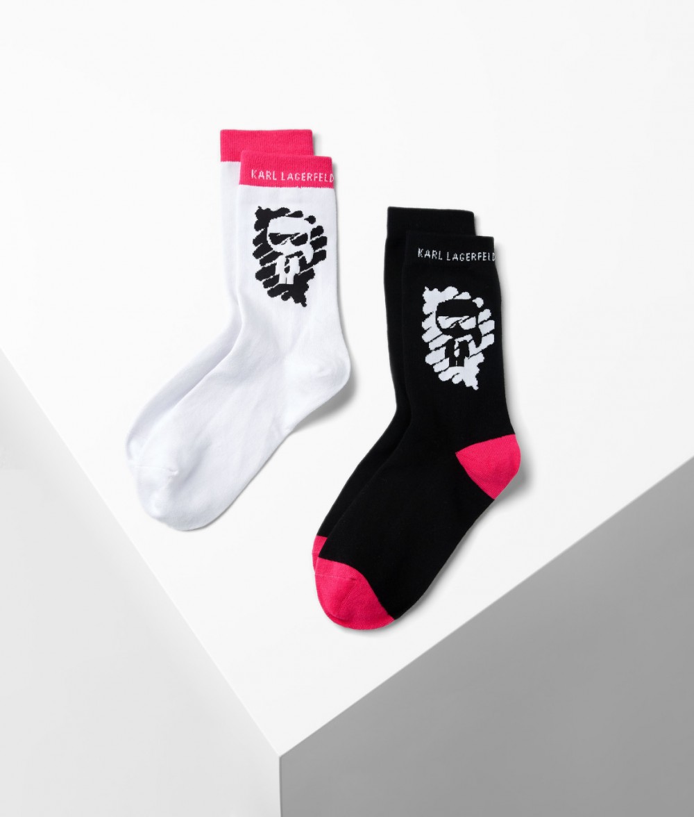 Zokni Karl Lagerfeld K/Ikonik Graffiti Sock 2 Pak