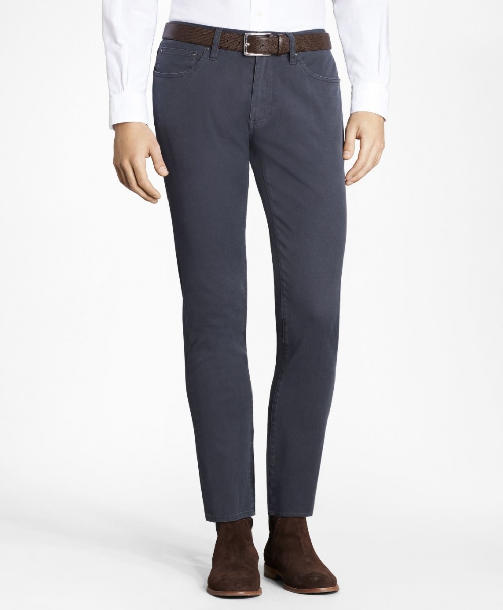 Farmer Brooks Brothers Five-Pocket Colored Stretch Denim