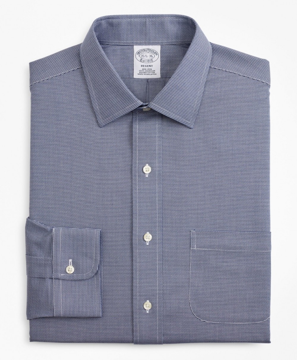 Ing Brooks Brothers Regent Fitted Dress Shirt, Non-Iron Micro-Check