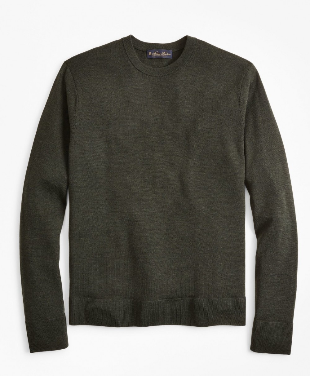 Pulóver Brooks Brothers Brookstech Merino Wool Crewneck Sweater