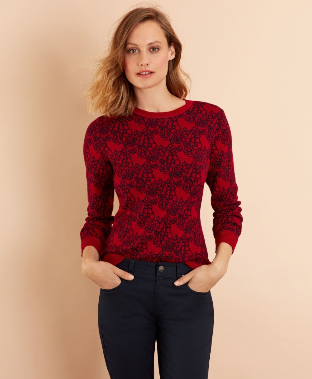 Pulóver Brooks Brothers Floral Merino Wool Sweater
