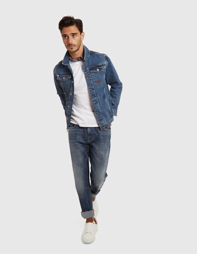 Farmer La Martina Man Denim Trousers Stretch Den