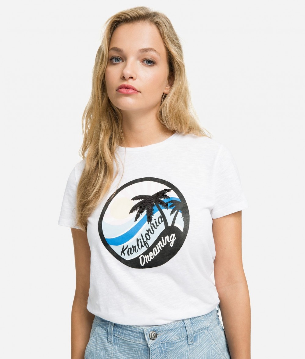 Póló Karl Lagerfeld Karlifornia Printed T-Shirt