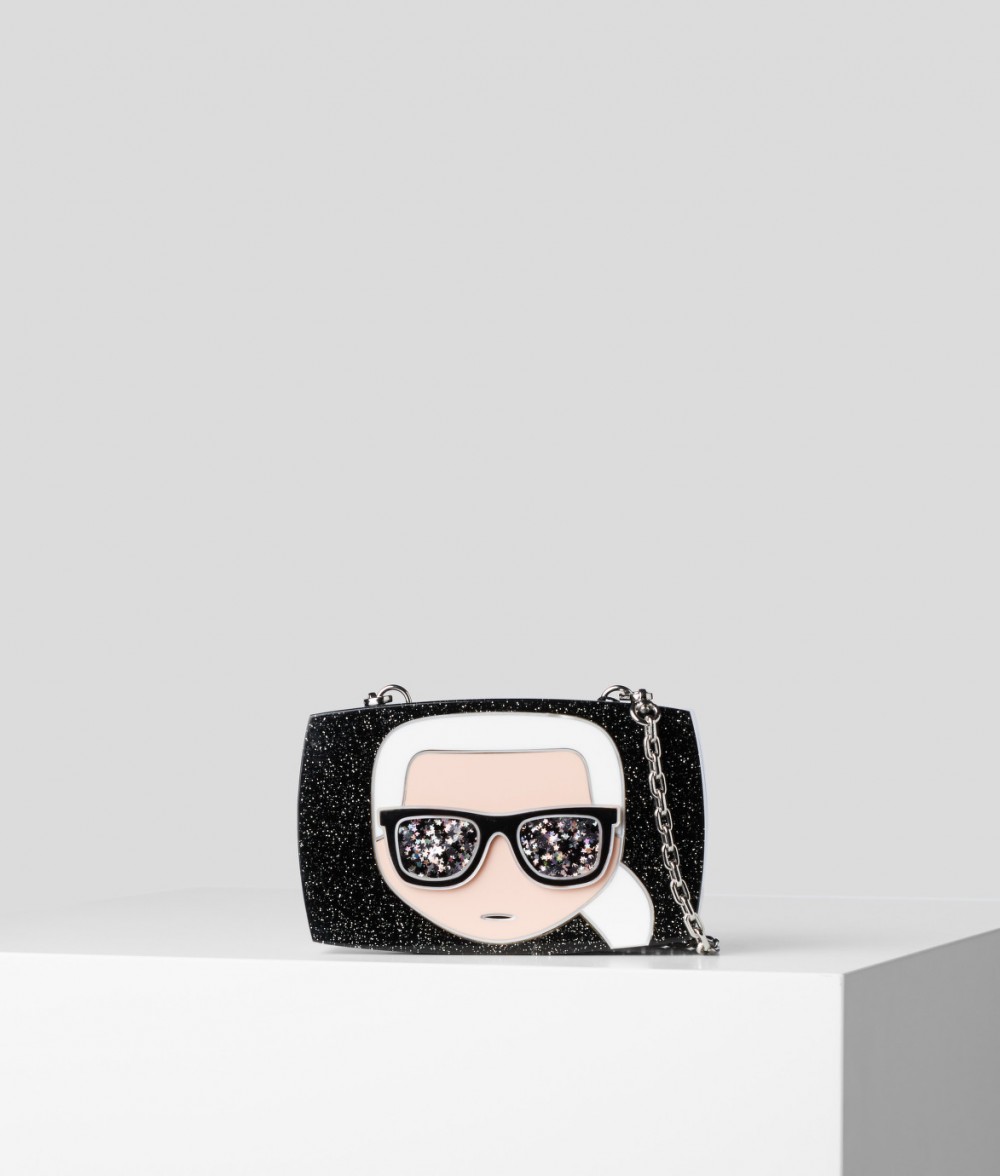 Retikül Karl Lagerfeld Ikonik Karl Glitter Minaudiere