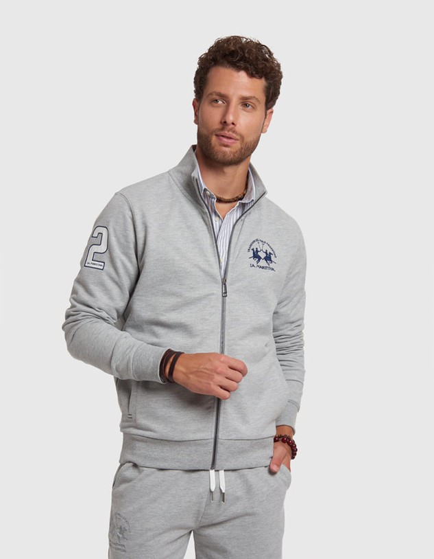 Melegítő Felső La Martina Man Fleece Full Zip Melange Fl