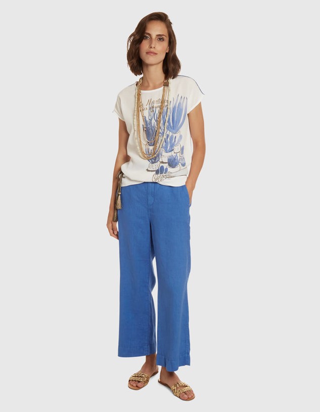 Nadrág La Martina Woman Trousers Light Linen