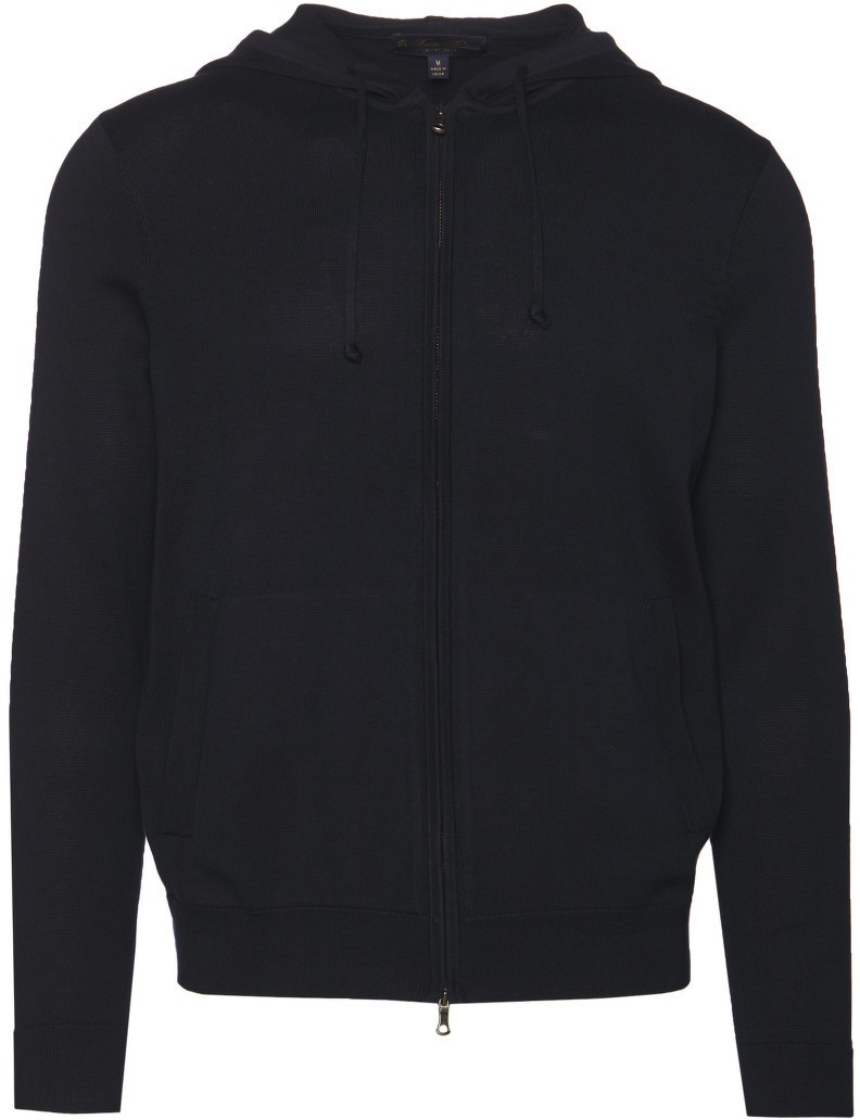 Kardigán Brooks Brothers Swt Ml Cotton Silk Full Zip Hoodie Navy