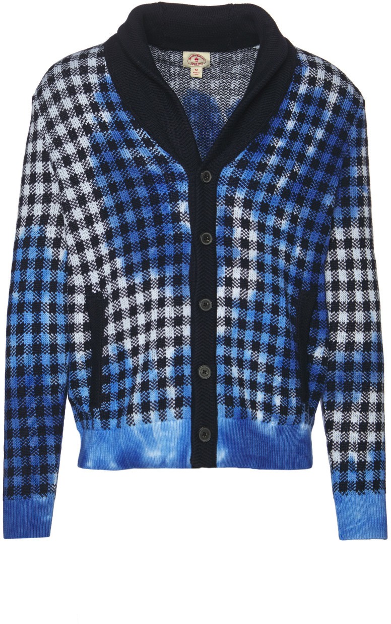 Kardigán Brooks Brothers Swt Rf Jacquard Tie Dye Shawl Cardi Tie Dye Gingham