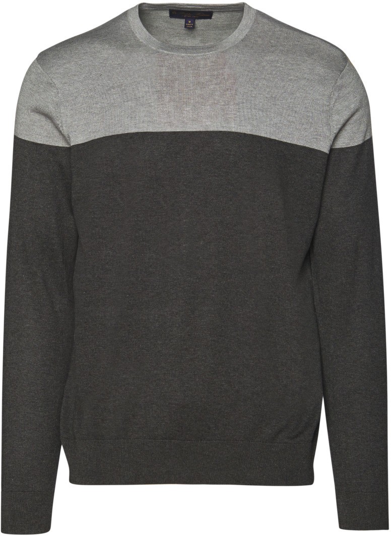 Kardigán Brooks Brothers Swt Ml Po Colorblocked Crew Dk Grey Combo