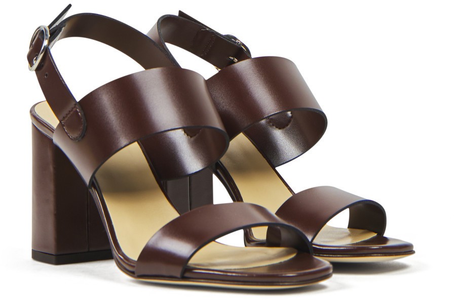 Szandál Brooks Brothers Acc Fshn Shoe Bck Strp Sndl Drkbrwn