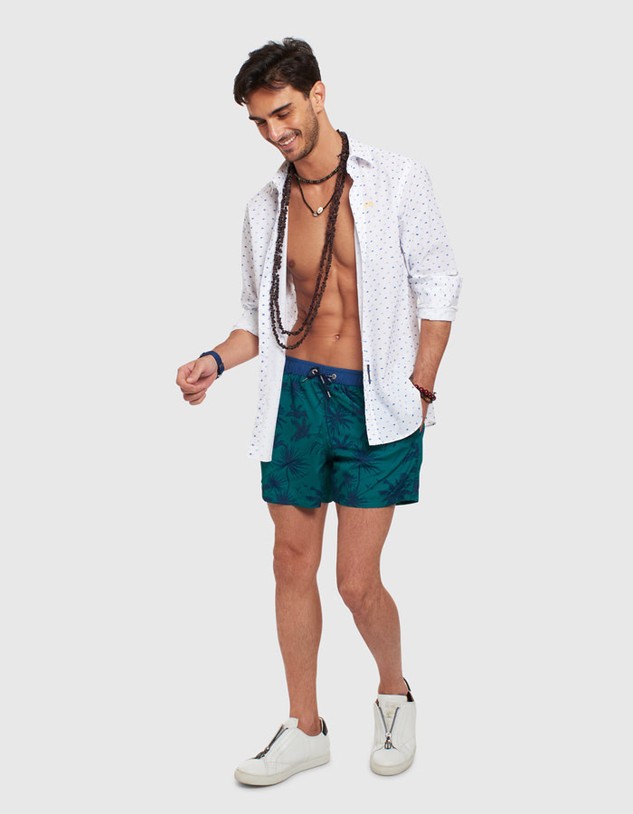 Fürdőruha La Martina Man Swimwear Printed Nylon