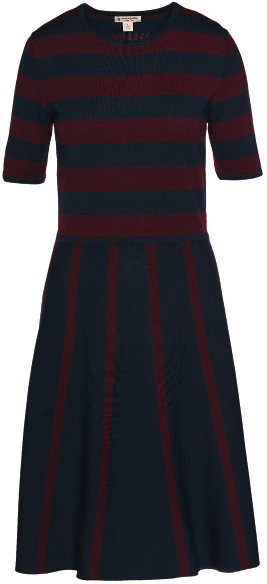 Ruha Brooks Brothers Swt Dress Stripe Ss Bold Nvy Burg Strp