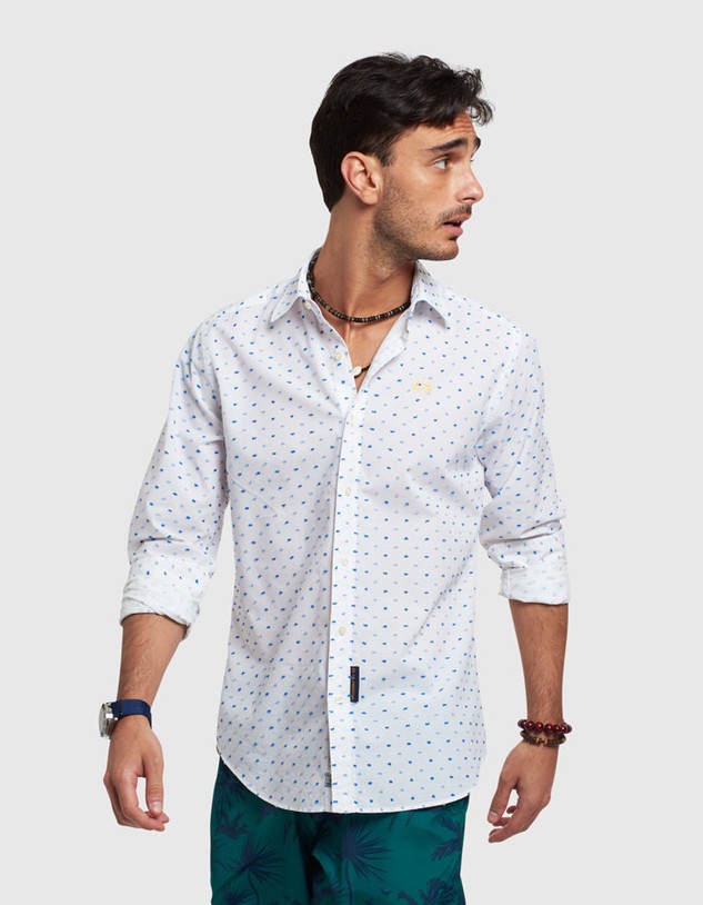 Ing La Martina Man Shirt Long Sleeves Plumeti