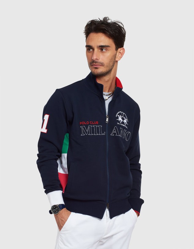 Melegítő Felső La Martina Man Fleece Half Zip Cotton Fle