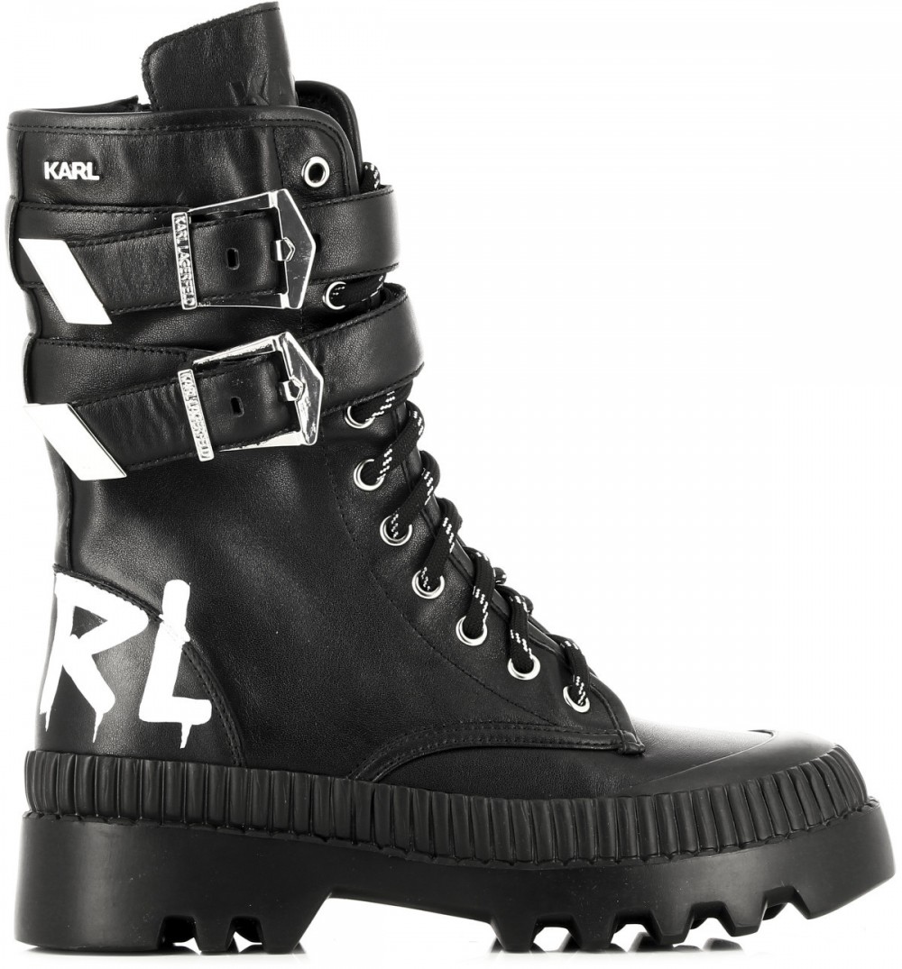 Bokacipő Karl Lagerfeld Trekka Ii Hi Cuff Buckle Boot
