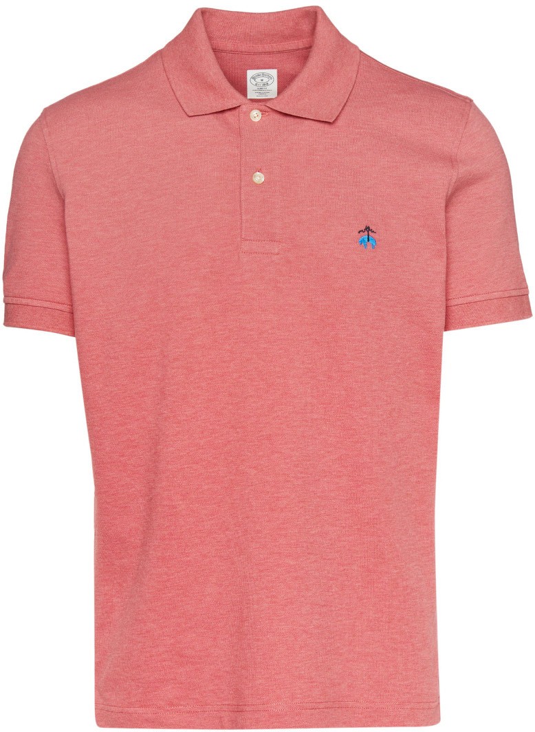 Póló Brooks Brothers Knt Ss Supima Stretch Polo Slim Redhthr