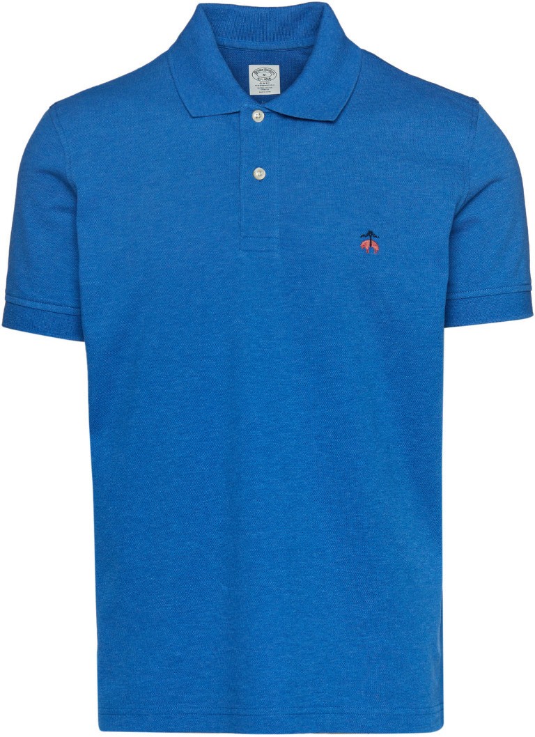 Póló Brooks Brothers Knt Ss Supima Stretch Polo Slim Dk Blue Hthr