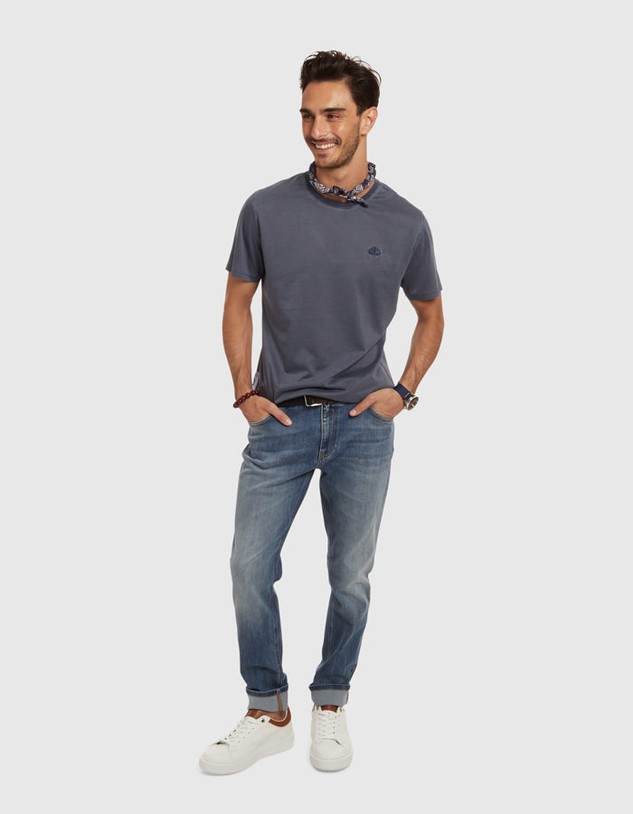 Farmer La Martina Man Denim Trousers Stretch Den