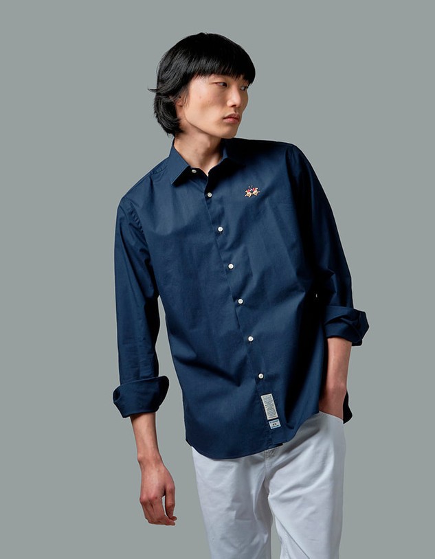 Ing La Martina Man Shirt L/S Poplin