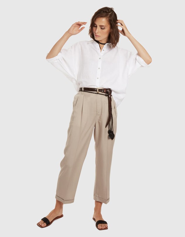 Nadrág La Martina Woman Trouser Tencel