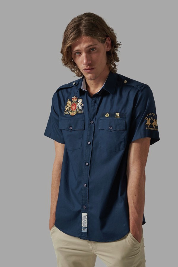 Ing La Martina Man Shirt Short Sleeves Lgt Co