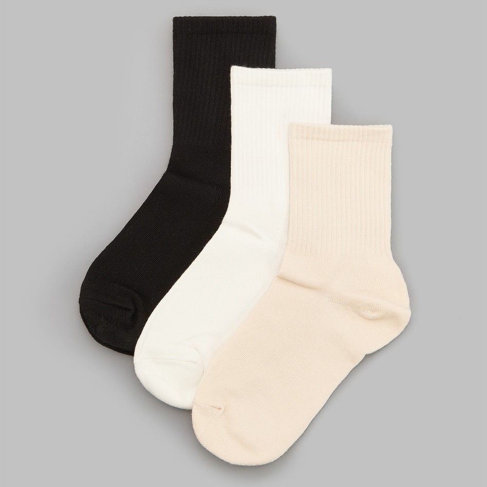 Reserved - 3 organikus pamutban gazdag zokni - Fekete