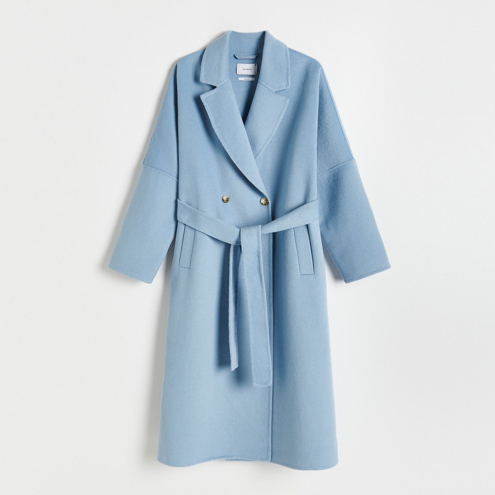 Reserved - Gyapjúszálas kabát - Kék