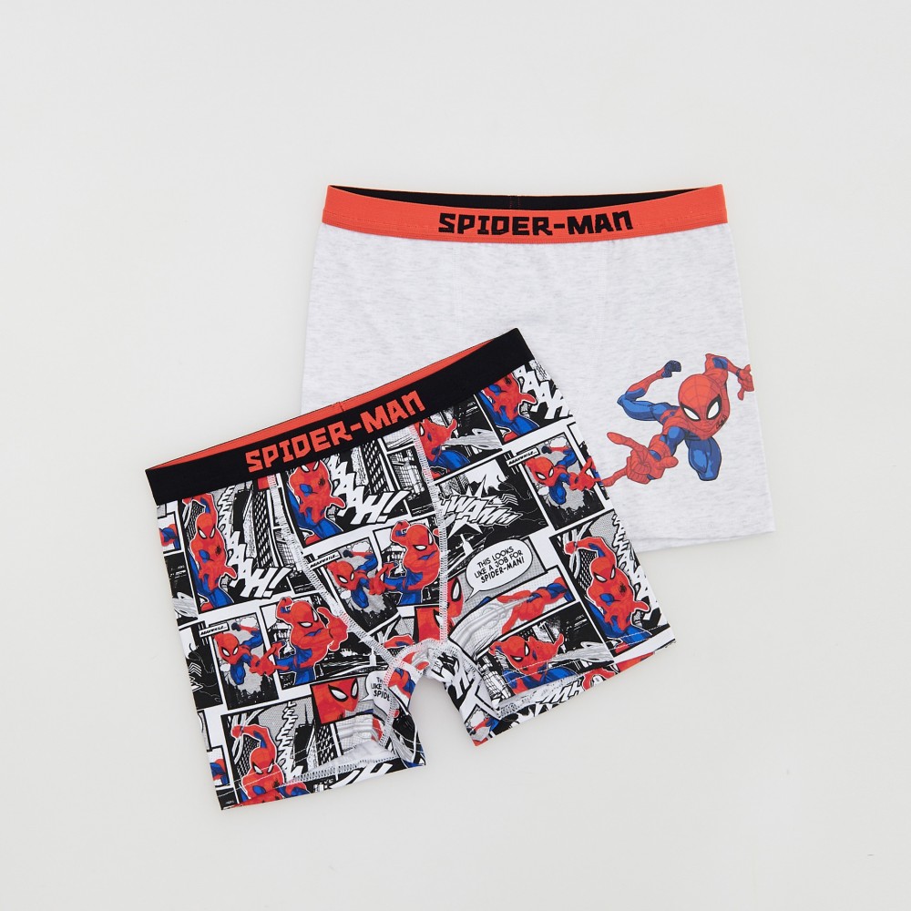 Reserved - 2 Spider-Man mintás, pamutban gazdag boxer - Piros