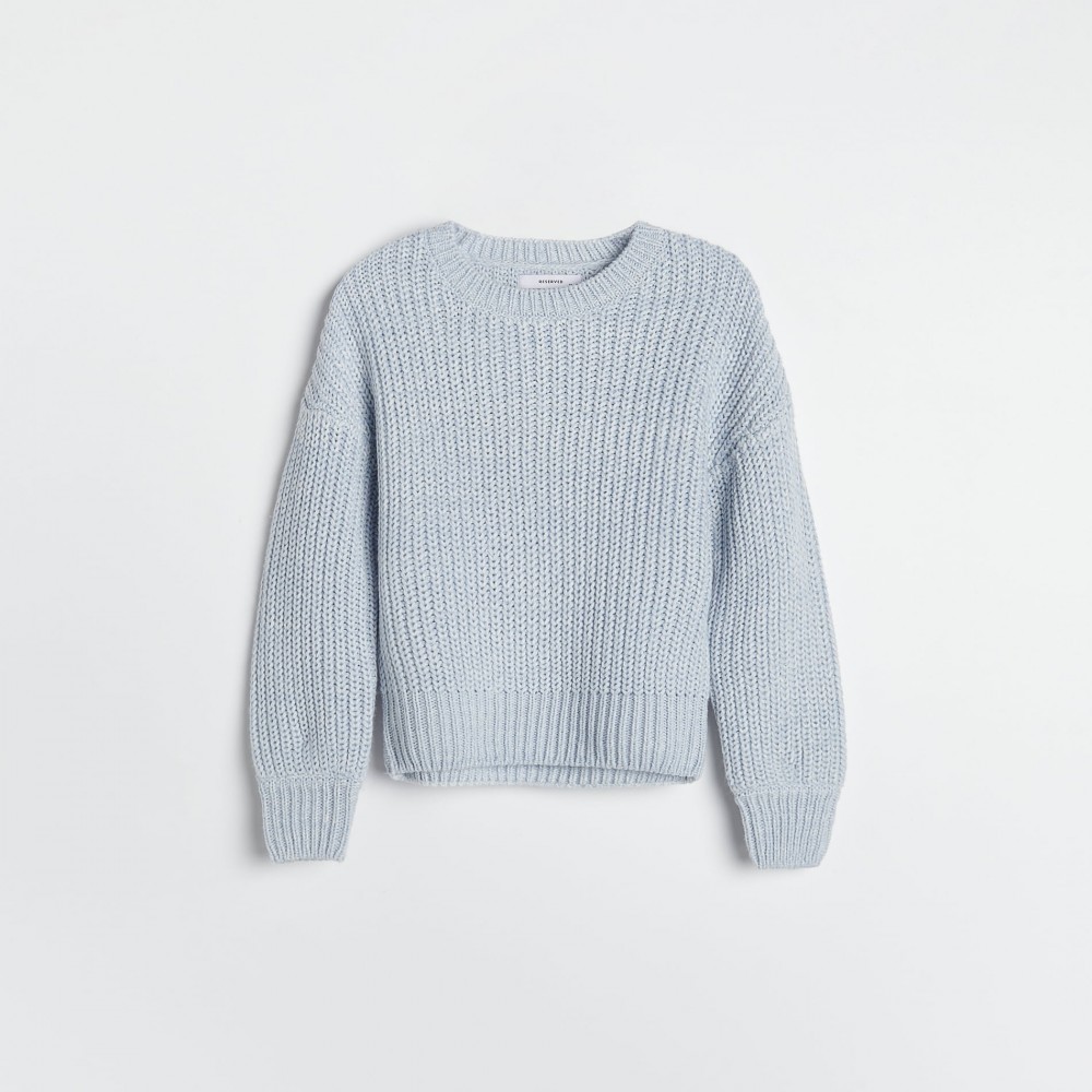 Reserved - Vastag kötésű pulóver - Kék