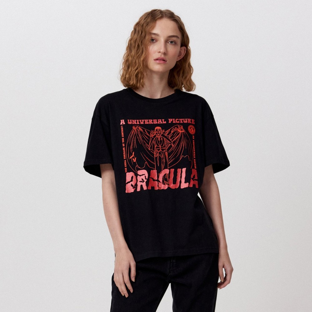 Cropp - Ladies` t-shirt - Fekete