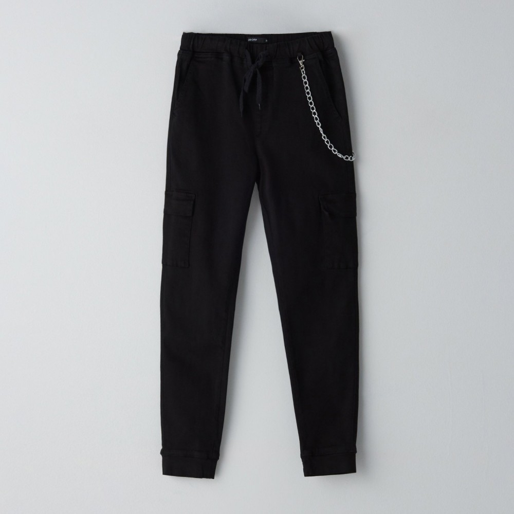 Cropp - Ladies` trousers & chain - Fekete