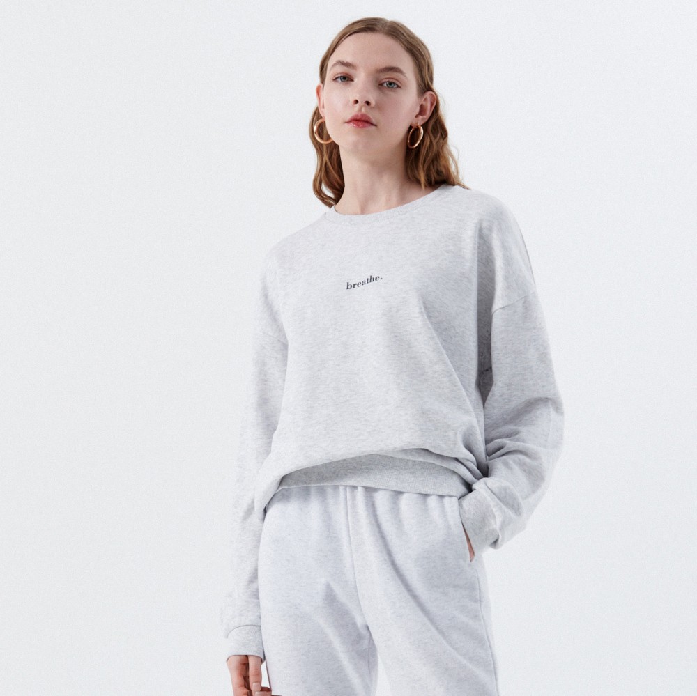 Cropp - Ladies` sweatshirt - Világosszürke