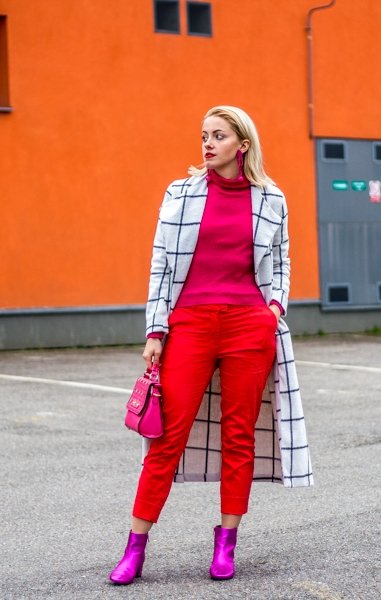 Pink magassarkú bokacsizma